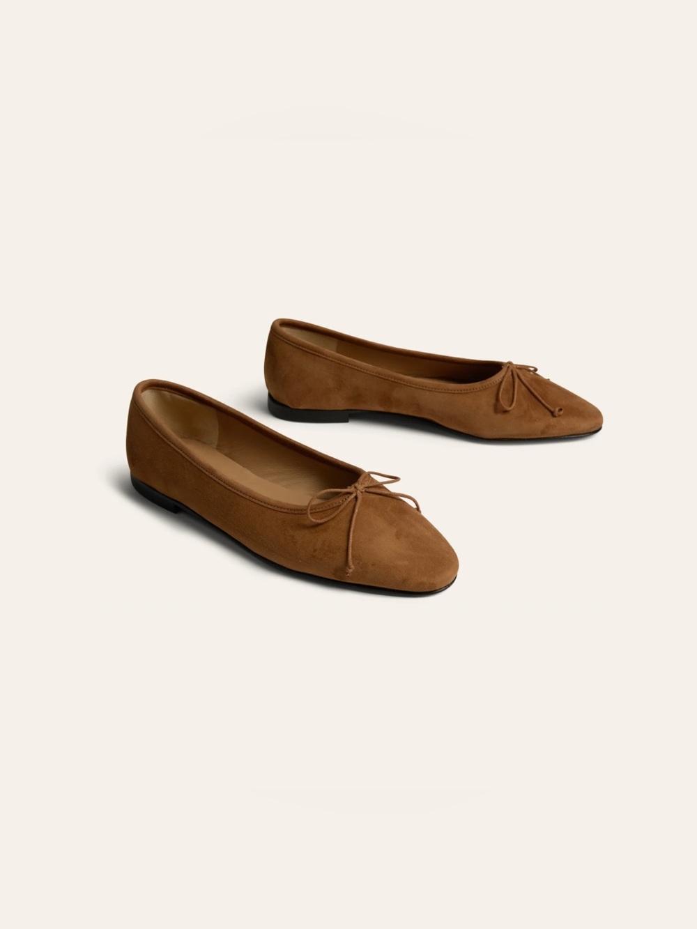 A. Soliani Como Suede Flats in Amaretto